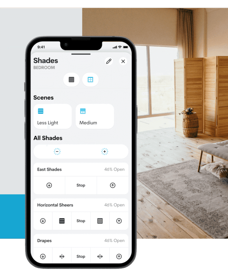 smart home motorized shades and blinds automation